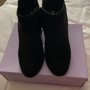 Black suede madden girl booties